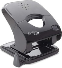 Image of Rapesco 1523 ECO X5-30ps Less Effort 2 Hole Punch - 30 Sheet Capacity - Black