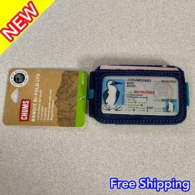 New Chums Bandit Bi-Fold Wallet Slim ID Card & Money Holder Blue Birds FREE SHIP