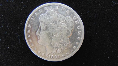 1881 S Morgan Silver Dollar $1 Choice Fine Nice Coin #16