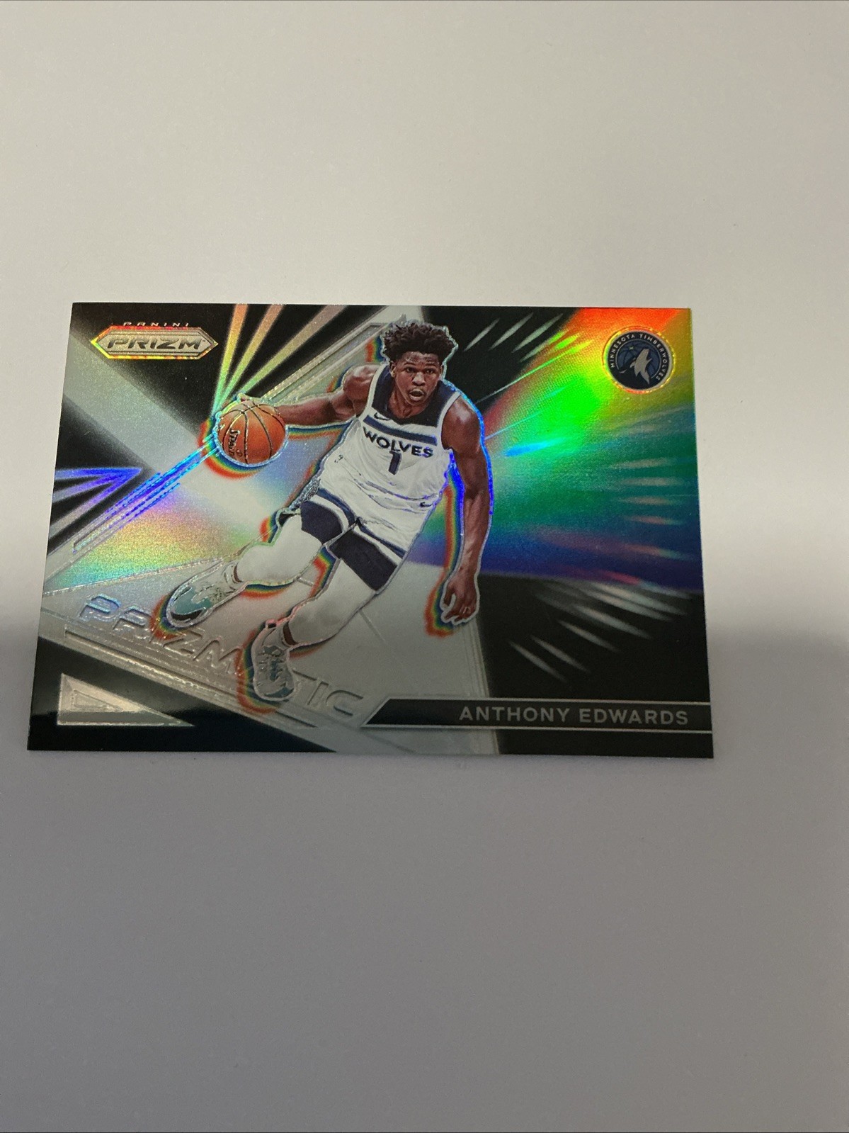 2021-22 Panini Prizm - Prizmatic Anthony Edwards #19 Silver Prizm