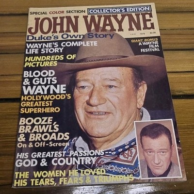 VINTAGE 1979 JOHN WAYNE Duke's Own Story Magazine COLLECTOR'S EDITION - No Label