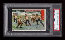 PSA 3 CHOCOLAT MEURISSE ICE HOCKEY 1906 Victorian Trade Card