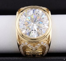 8.08 ct Round Diamond GIA N VS2 Ring Mens Custom Unique Mens Ring!  Big, Large.!