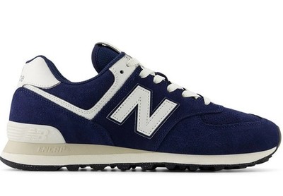Men's New Balance 574 Classics Blue Cream Casual Running Sneakers U574BCE