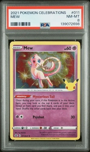 2021 POKEMON CELEBRATIONS #011 MEW PSA 8