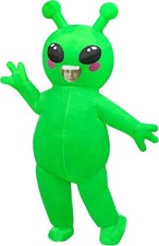 Giant Inflatable Alien Dress Up Fancy Dress Halloween Costume. Green - Size L