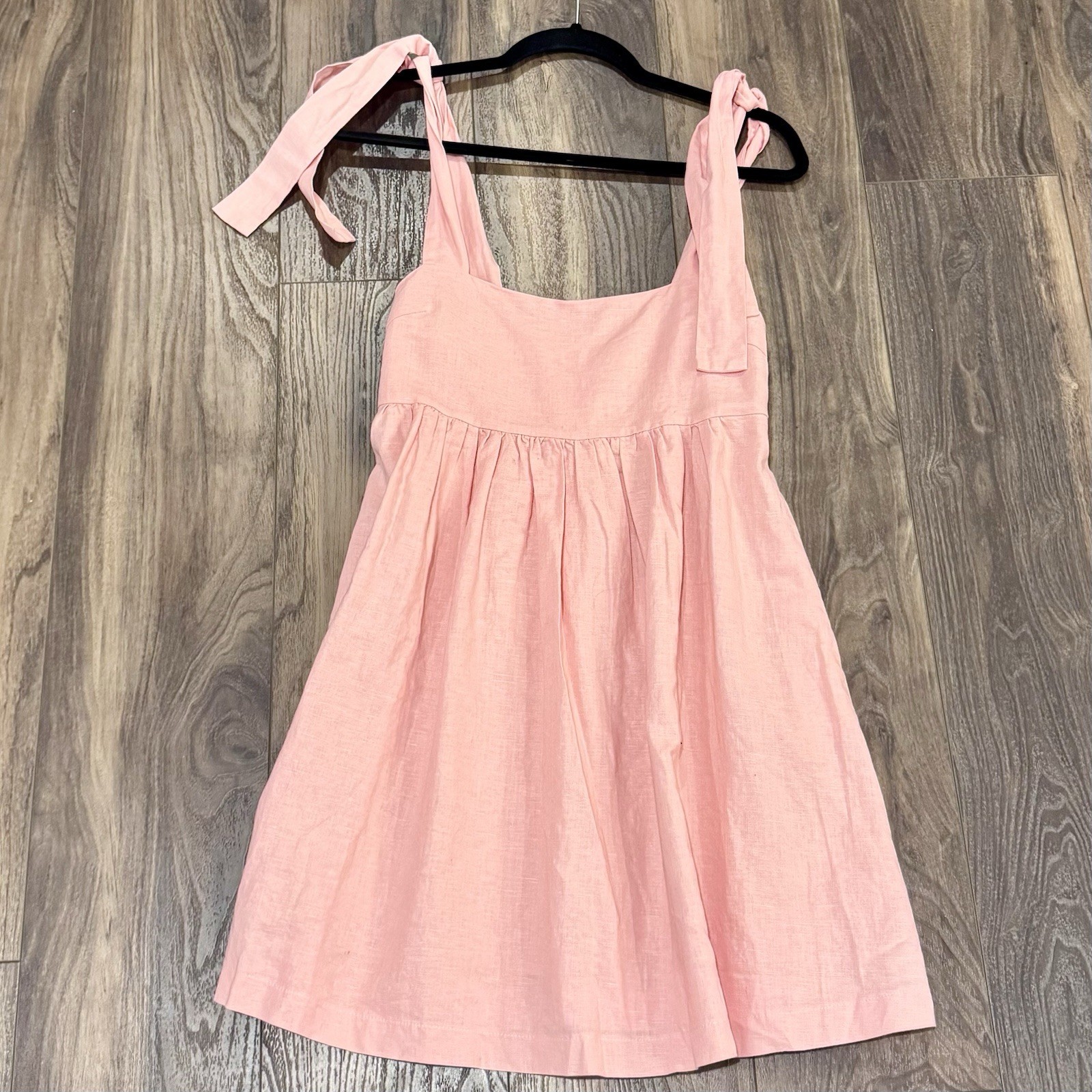 Petal + Pup Linen And Cotton Blend Peach Mini Dress with Pockets Women’s Size 2