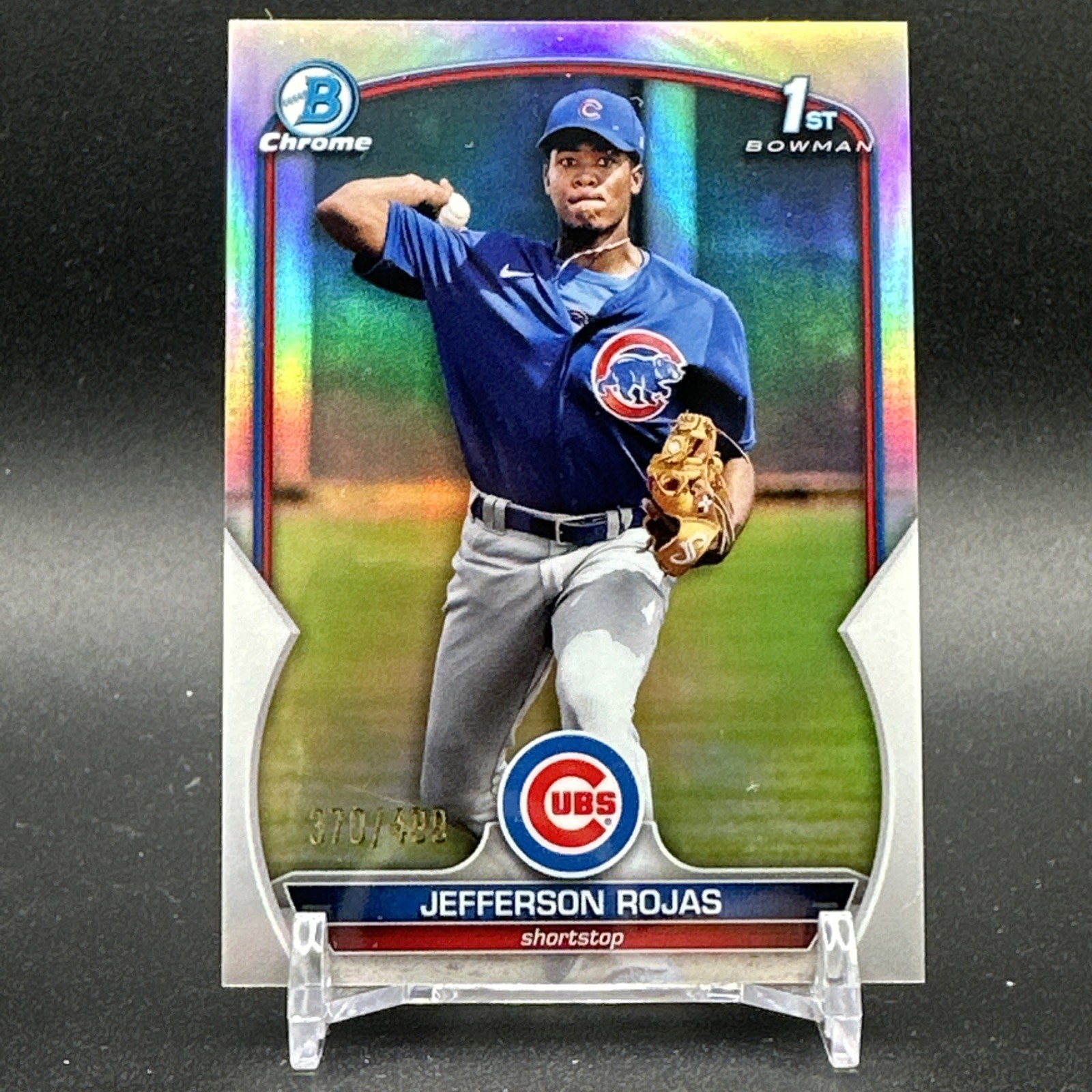 Jefferson Rojas 2023 Bowman 1st Chrome Refractor /499 Chicago Cubs BCP-70