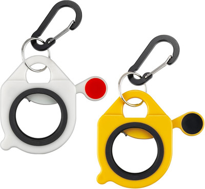 Zip Tie Holder, 2 Pack White & Yellow Cable Tie Holder Reusable, No.5 Flat Carab