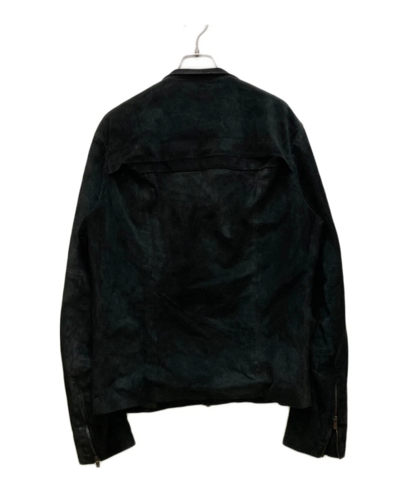 DIESEL Black Gold Suede double rider jacket leather Size: L Green Men - Image 2 of 4