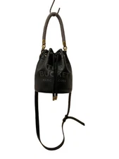 THE MARC JACOBS The Leather Bucket Bag Handbag Leather BLK H652L01PF22