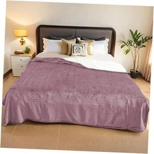 Electric Heated Blanket Queen Size - 84"x90", 84"x90" Queen Size 04-purple