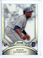 Austin Jackson Refractors Rookie /199 2010 Bowman Sterling #8