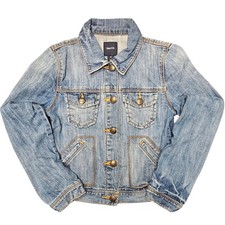 GapKids Denim Trucker Jacket Kids Size M Blue Cotton Timeless Classic Kidcore