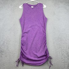 PINK Victoria's Secret Dress Womens Medium Sleeveless Ruched Tank Casual Tie Wai