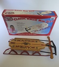 Flexible Flyer Classic Racer Vintage Wooden Miniature 12" Sled In Original Box