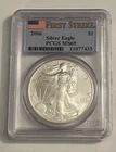 2006 Silver Eagle Dollar $1 - First Strike - PCGS MS 69