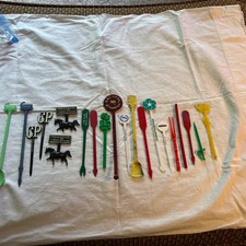 Lot Of 20 Vtg Swizzle Sticks Drink Stirrers, ...