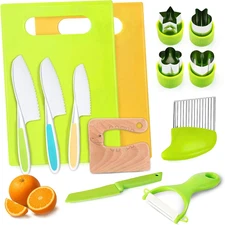13Pcs Toddler Knife Set Kids Knifes for Real Cooking Children Safe Cooking Set