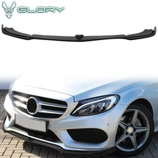 Fit 15-18 Benz W205 C-Class Sport C63 DP Style Front Bumper Lip Kit PU Unpainted