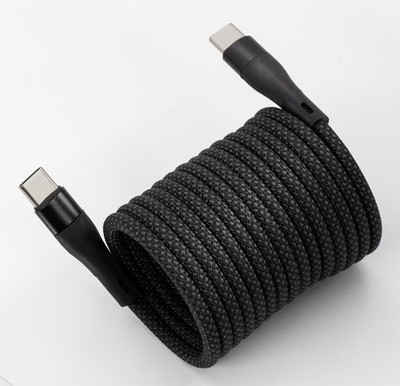 2m USB C 2 Kabel E-Marker Chip magnetisch, selbst aufrollend, sehr praktisch