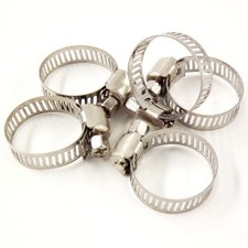 100 Pack Adjustable 1/2"-3/4" Drive Hose Clamps Fuel Line Worm Stainless Steel