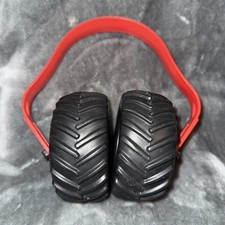 Monster Jam Truck Tire Child Kids Ear Muffs Headphones Hearing Protection Red