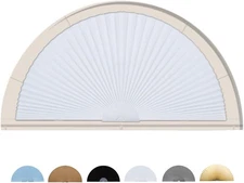Jlong Arch Window Shade Half Circle Cordless No Drill Paper Blinds #R024