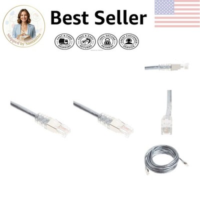15ft Grey RJ11 Modem Cable - Fast Data Transfer with Double-Shielding Protection