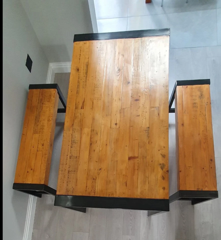 NEXT HOME Hudson dining table and bench set - Image 3 of 4