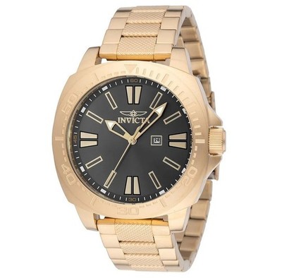 Invicta Speedway Men's Watch 46mm Gold Black Dial 48934 NiB