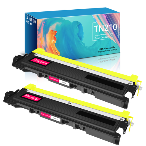 2Pack TN210 Magenta Toner Cartridge for 