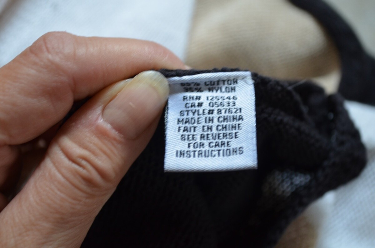 Habitat Black/Beige/Ivory 65% Cotton/35% Nylon Pullover Sweater