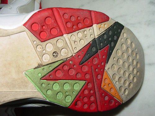 2014 Nike Air Jordan Retro 7 "Hare" White/Light Silver/True Red Shoes Size 11 - Picture 10 of 16