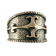 Bronze Kelten Ring  Gallier Schutzschild Gr.52-60 verstellbar Keltenring