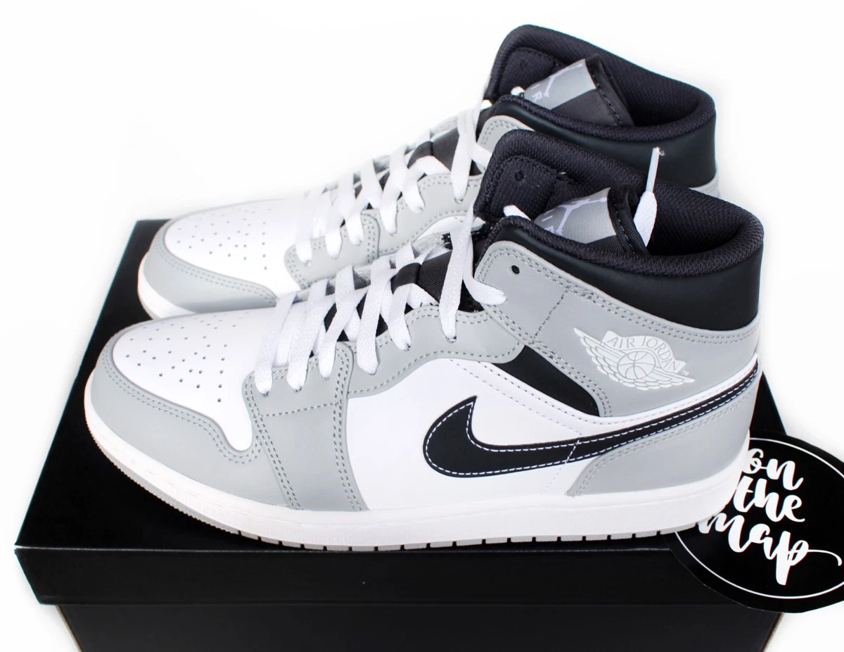 Nike Air Jordan 1 Retro Mid Light Smoke Grey UK 6 7 8 9 10 11 12 US |