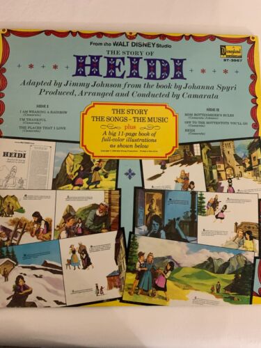 Walt Disney Studio THE STORY OF HEIDI Disneyland Record Vinyl LP - Picture 3 of 4
