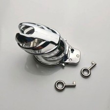 Adjustable Stainless Steel Ring Male Chastity Cage Metal Chastity Lock Device US