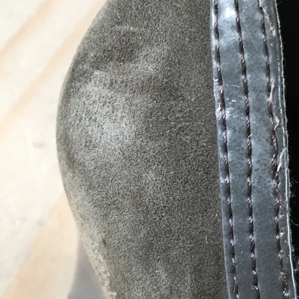 Zapatos de tacón Aerosoles para mujer 7,5 M rol alrededor de Mary Jane gris gamuza cuero Foto 4 de 4