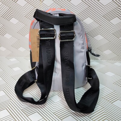 NWT Steve Madden Grey/Multi Nylon Bminiforce Backpack 