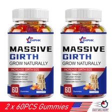 Male Enhancement Gummies Massive Girth Enlargement Testosterone Support 2 Packs