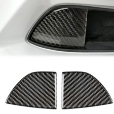2PCS Real Carbon Fiber Exterior Front Grille Overlay Cover Fits 17-18 Axela
