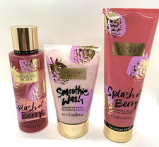 New 3PC Victoria's Secret SPLASH OF BERRY Mist Lotion Wash Set RASPBERRY  PEAR