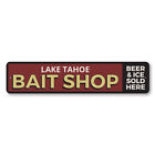 Personalized Bait Shop Beer & Ice Sold Here Lake Location Lake Metal Wall Decor