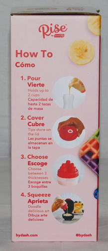 Rise Dash Mini Batter Flasche rot 2 Tassen Pfannkuchen Waffeln Cupcakes Crepes - Bild 3 von 4