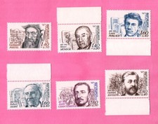 FRANCE - 1982 - YT 2225/30 - PERSONNAGES CELEBRES FRANCAIS - COTE 6€