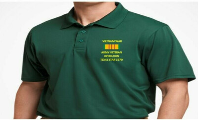 OPERATION TEXAS STAR VIETNAM 1970 *EMBROIDERED POLO SHIRT/SWEAT/JACKET.