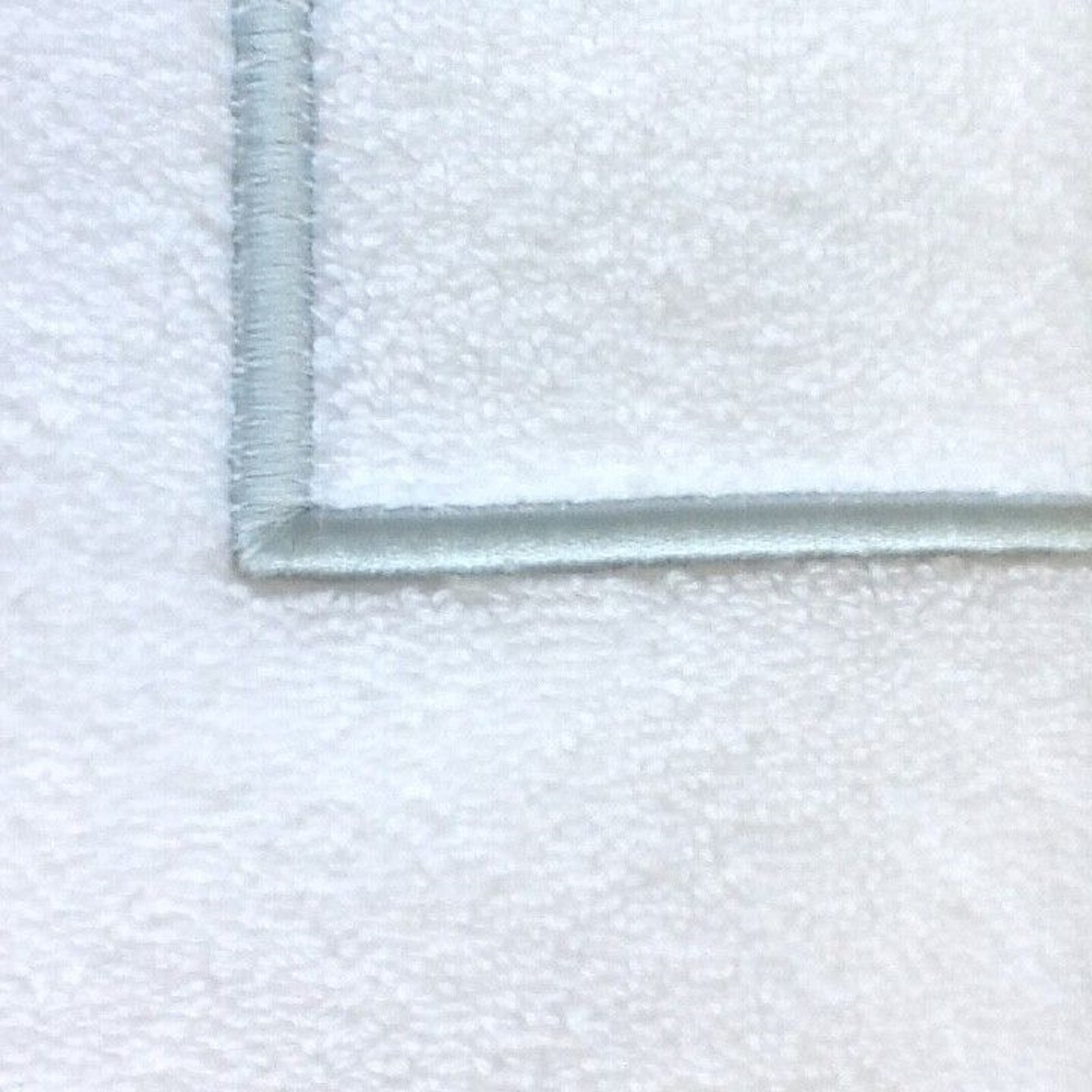 WHITE Wamsutta SEAFOAM BARATTA STITCH 100 Turkish Cotton BATH TUB MAT