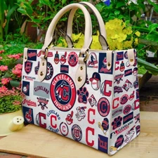 Personalized Cleveland Baseball Team Guardianss Leather Handbag