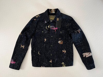 Levi's x STAR WARS Limited Edition Printed Denim Trucker Jacket Mens Size  Medium UK